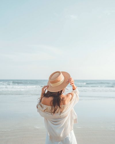 woman on beach